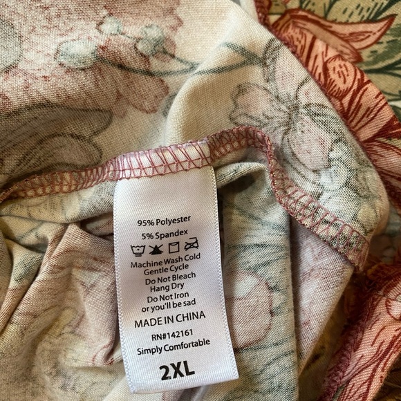 LuLaRoe Floral Carly High Low Dress 2XL EUC - Picture 5 of 6